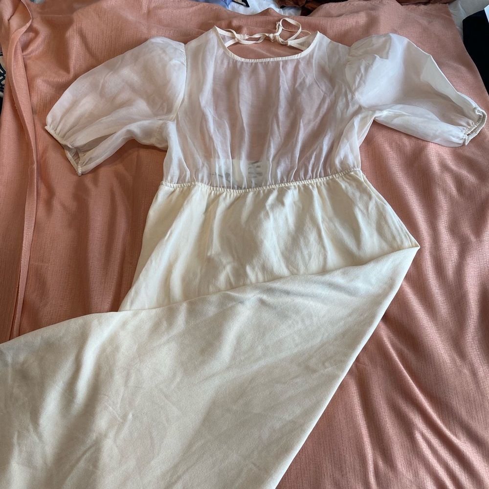 Zara Light Yellow Dress Small NWT